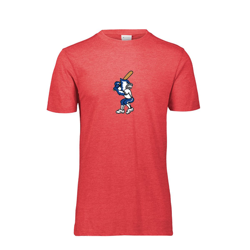 [FTSCUBRD-YS-LOGO3] Decker Youth Tri-Blend T-Shirt - Short Sleeve (Youth S, Red, Logo 3)