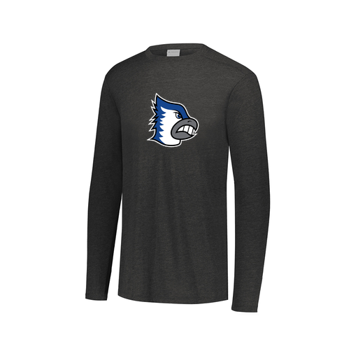 [FTLCUBBK-AXS-LOGO2] Decker Men's Tri-Blend T-Shirt - Long Sleeve (Adult XS, Black, Logo 2)
