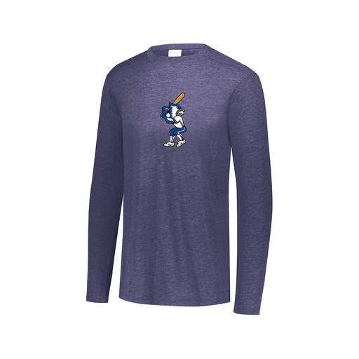[FTLCUBNV-AXS-LOGO3] Decker Men's Tri-Blend T-Shirt - Long Sleeve (Adult XS, Navy, Logo 3)