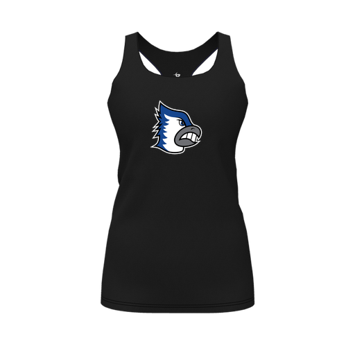[FT0TRBBK-FYS-LOGO2] Decker Racerback Tank Top (Female Youth S, Black, Logo 2)