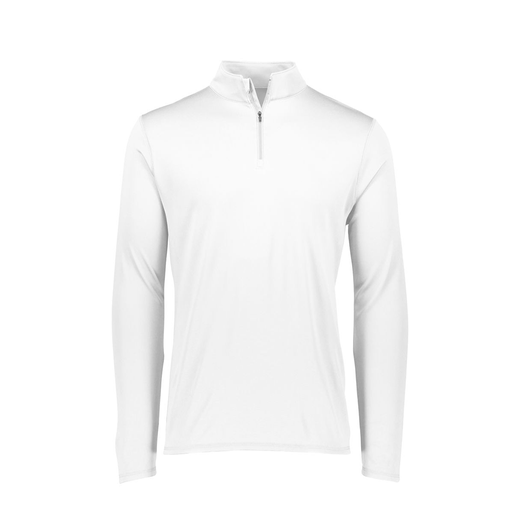 [FTLQFLWH-AS-LOGO2] Decker Men's Flex-Lite 1/4 Zip Shirt (Adult S, White, Logo 2)