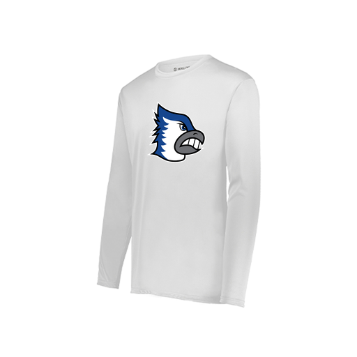 [222822.005.XS-LOGO2] Men's LS Smooth Sport Shirt (Adult XS, White, Logo 2)