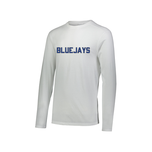 [FTLCUBWH-AXS-LOGO1] Decker Men's Tri-Blend T-Shirt - Long Sleeve (Adult XS, White, Logo 1)