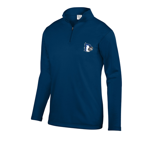 [FOLQFFNV-AS-LOGO2] Decker Men's FlexFleece 1/4 Zip (Adult S, Navy, Logo 2)