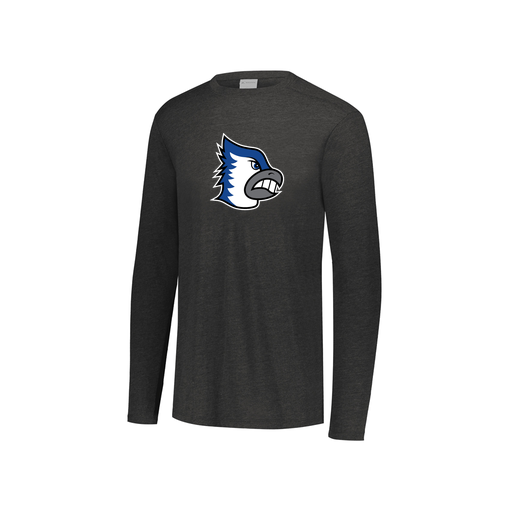 [FTLCUBBK-YS-LOGO2] Decker Youth Tri-Blend T-Shirt - Long Sleeve (Youth S, Black, Logo 2)